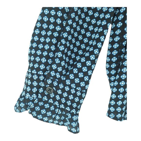 Who What Wear XXL Geometric Print Ruffle Button Down Blouse - Picture 3 of 11